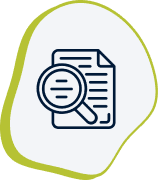 Ilustração de uma folha sendo analisada por uma lupa