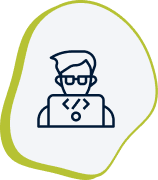 Ilustração de uma pessoa atrás de um notebook